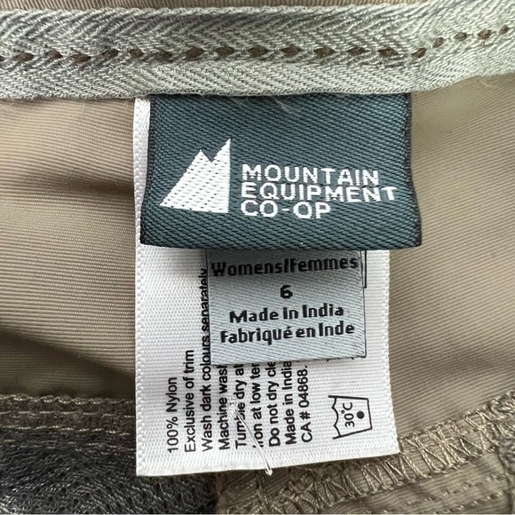 Mountain Equipment Co-Op Women’s Hiking Outdoor Convertible Pants/Shorts Sz 6 - Picture 5 of 16